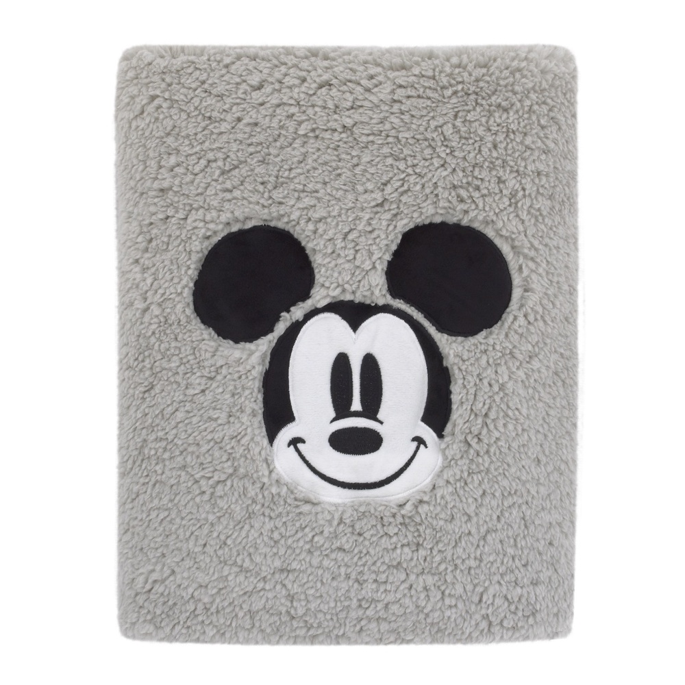 Mickey Mouse Plush Baby Blanket with Appliqued